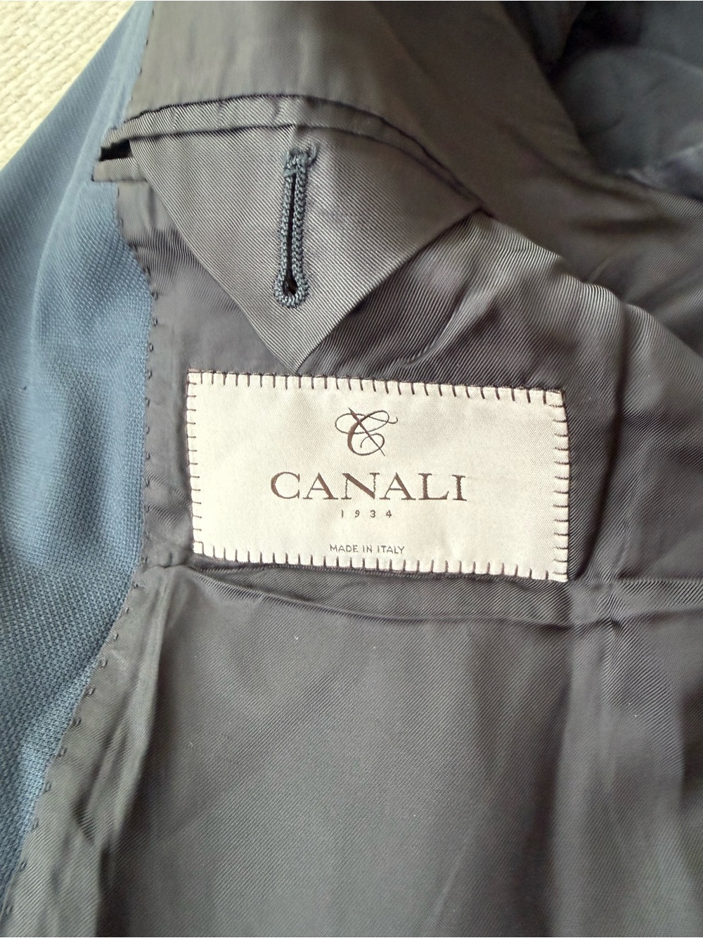Canali Classic Fit Water Resistant Navy Wool Blazer 56EU/46US - Picture 12 of 16